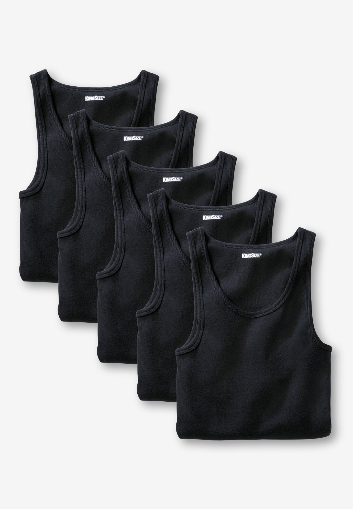 5-Pack Ribbed Cotton Tank Undershirt  image number 0