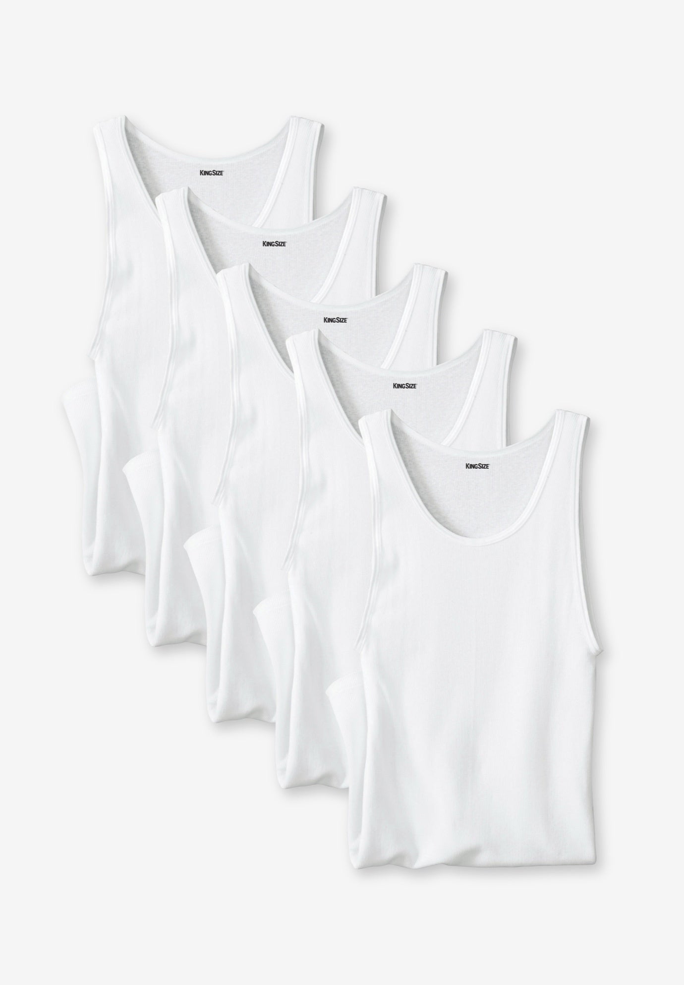 5-Pack Ribbed Cotton Tank Undershirt  image number 0