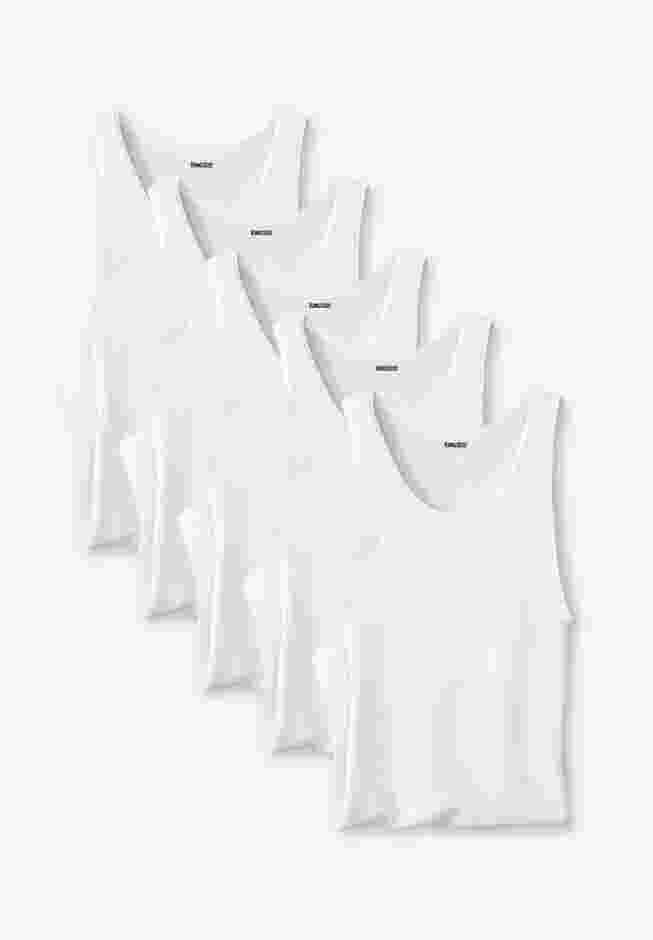 Ribbed Cotton Tank Undershirt 5-pack image number 0