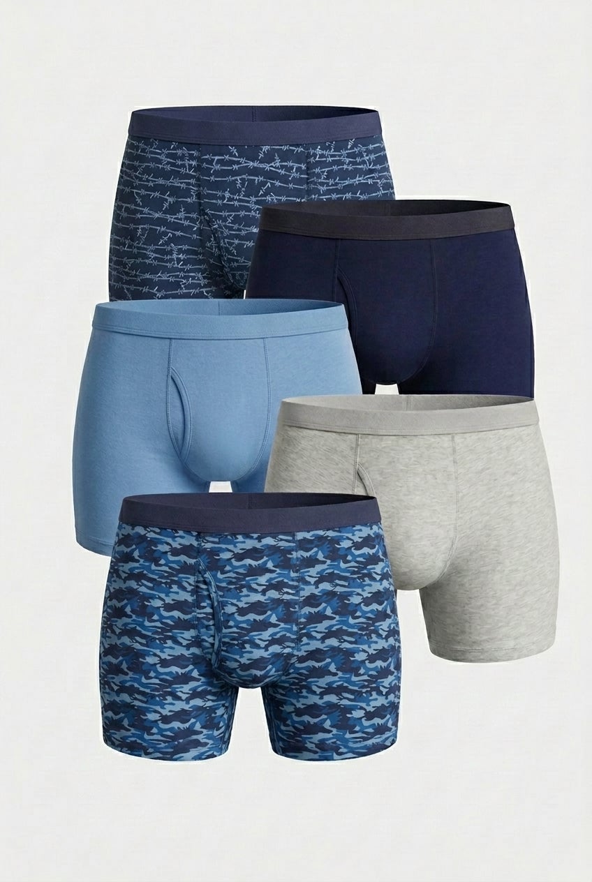 Cotton Boxer Briefs 5-Pack image number 0