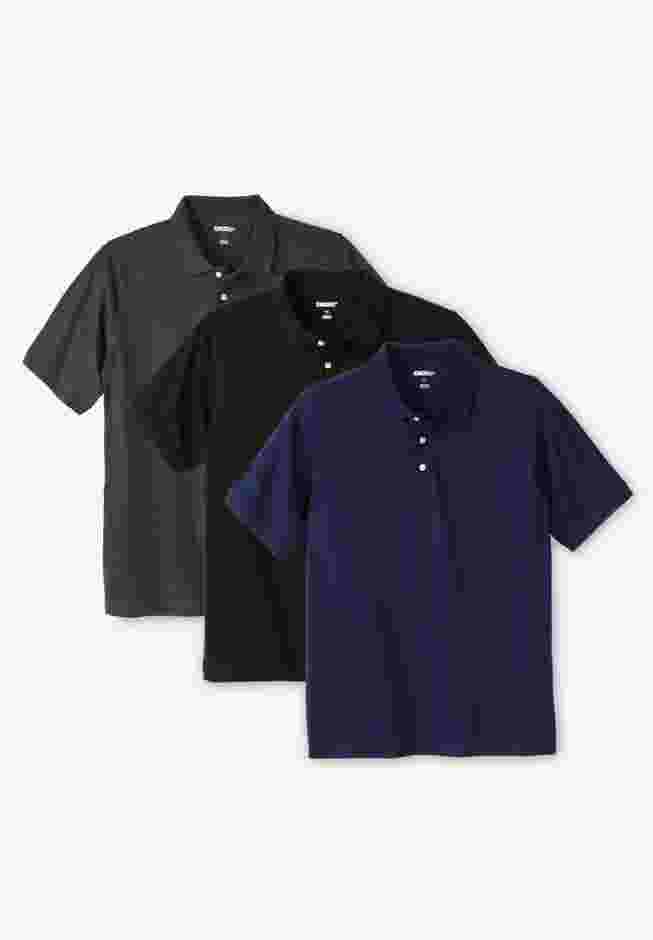 3-Pack Piqué Polos image number 0