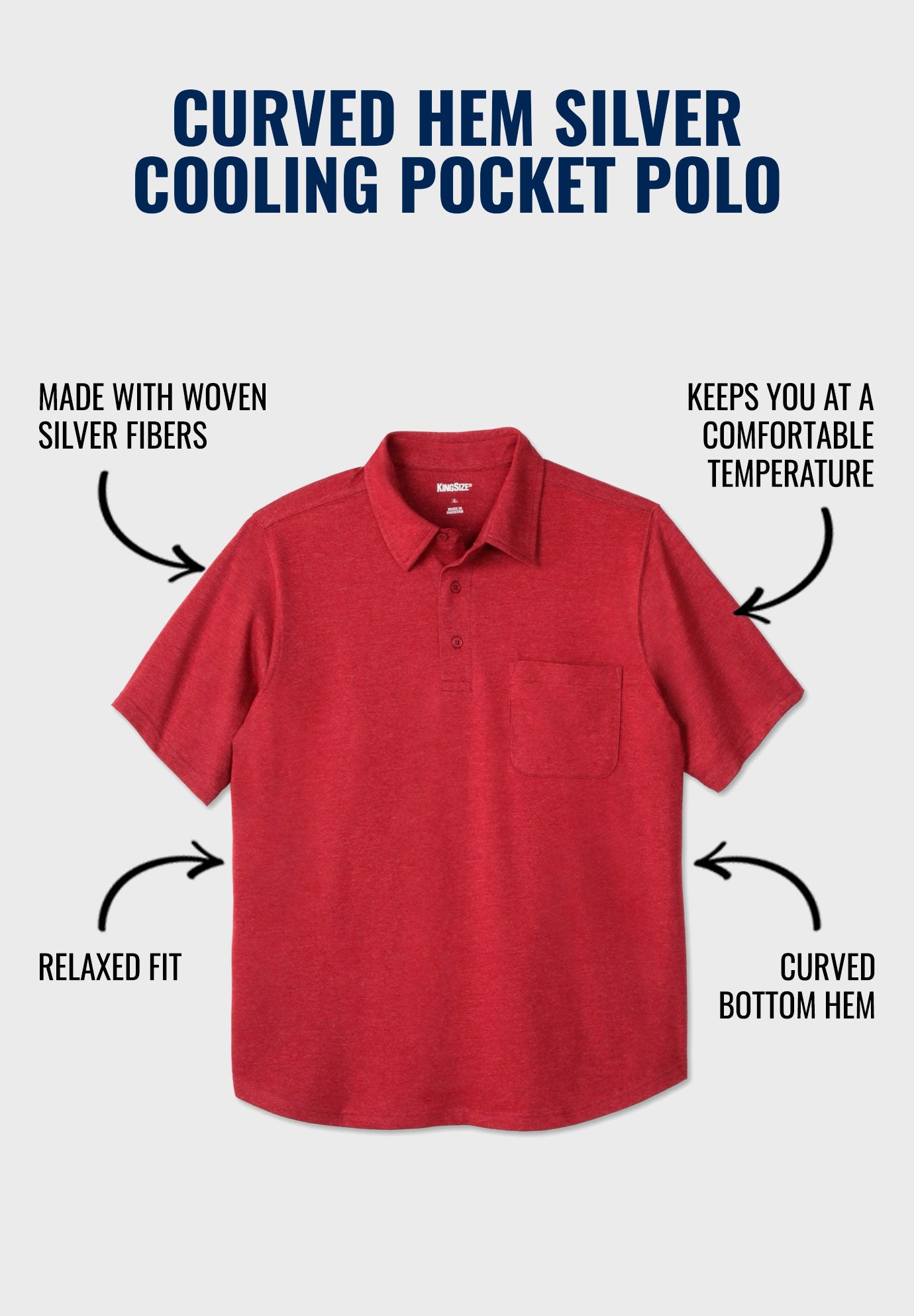 SILVER Cooling Pocket Polo image number 1