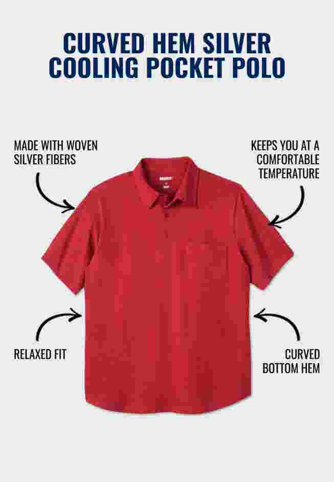 SILVER Cooling Pocket Polo image number 1