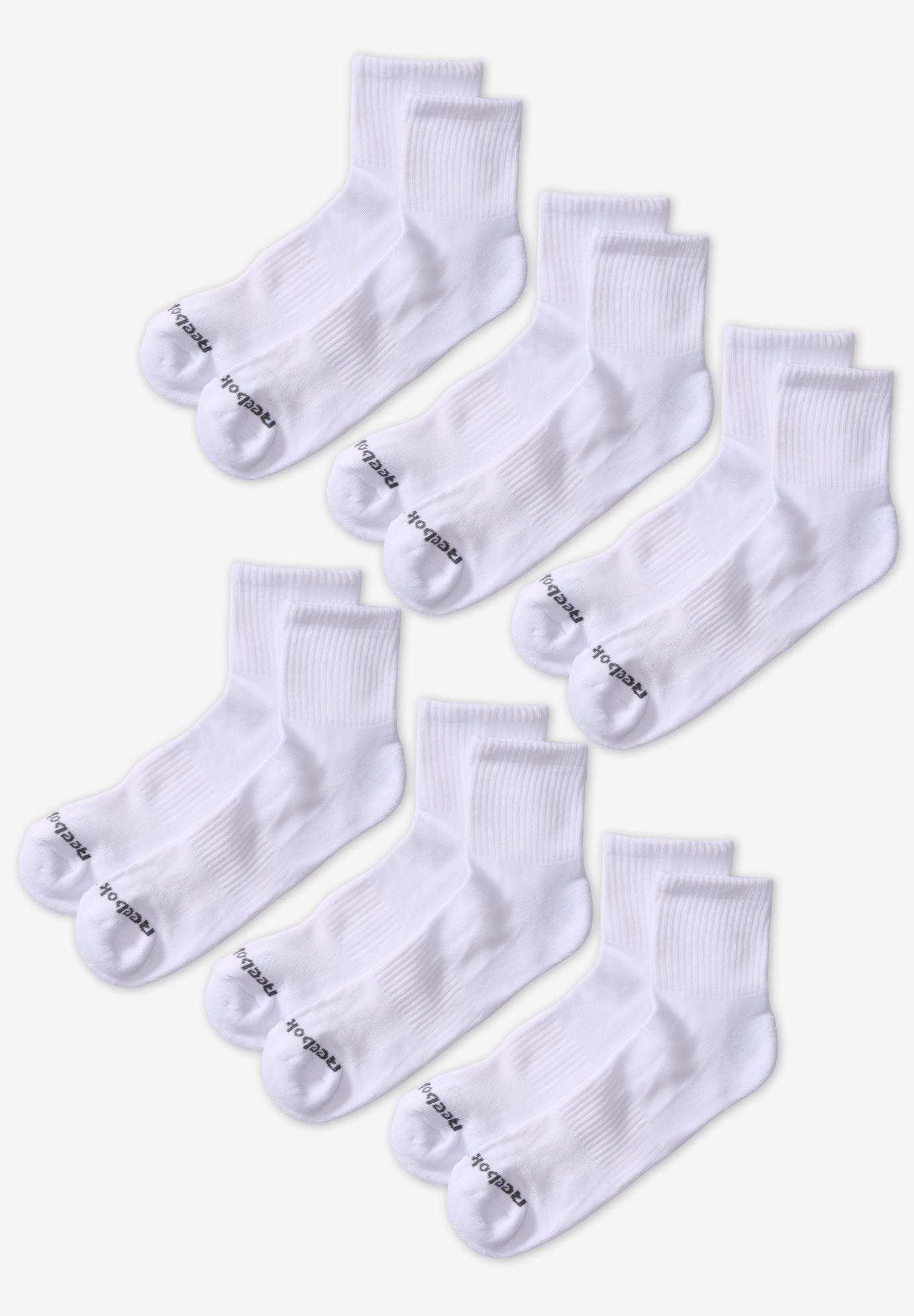 Reebok Quarter Top Socks, 6-pack image number 0