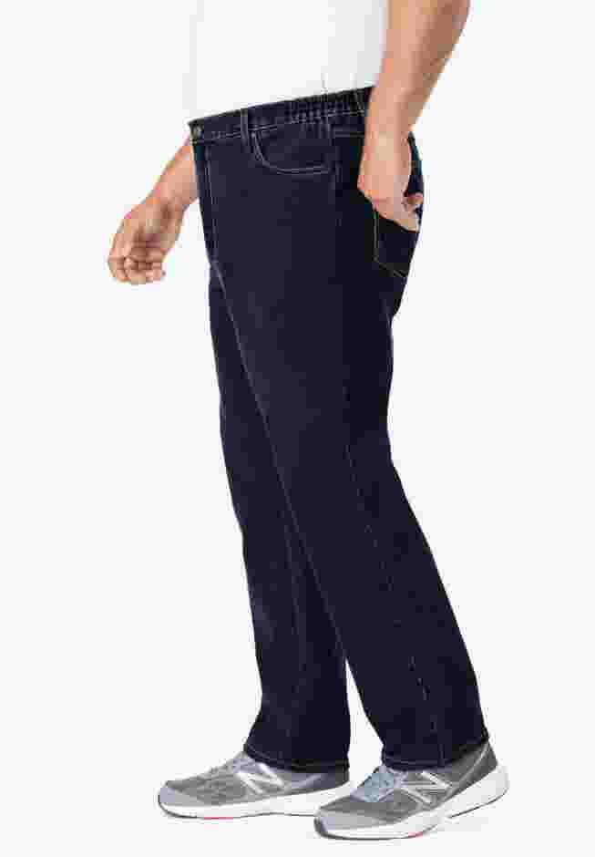 Straight-Fit Stretch 5-Pocket Jeans image number 2