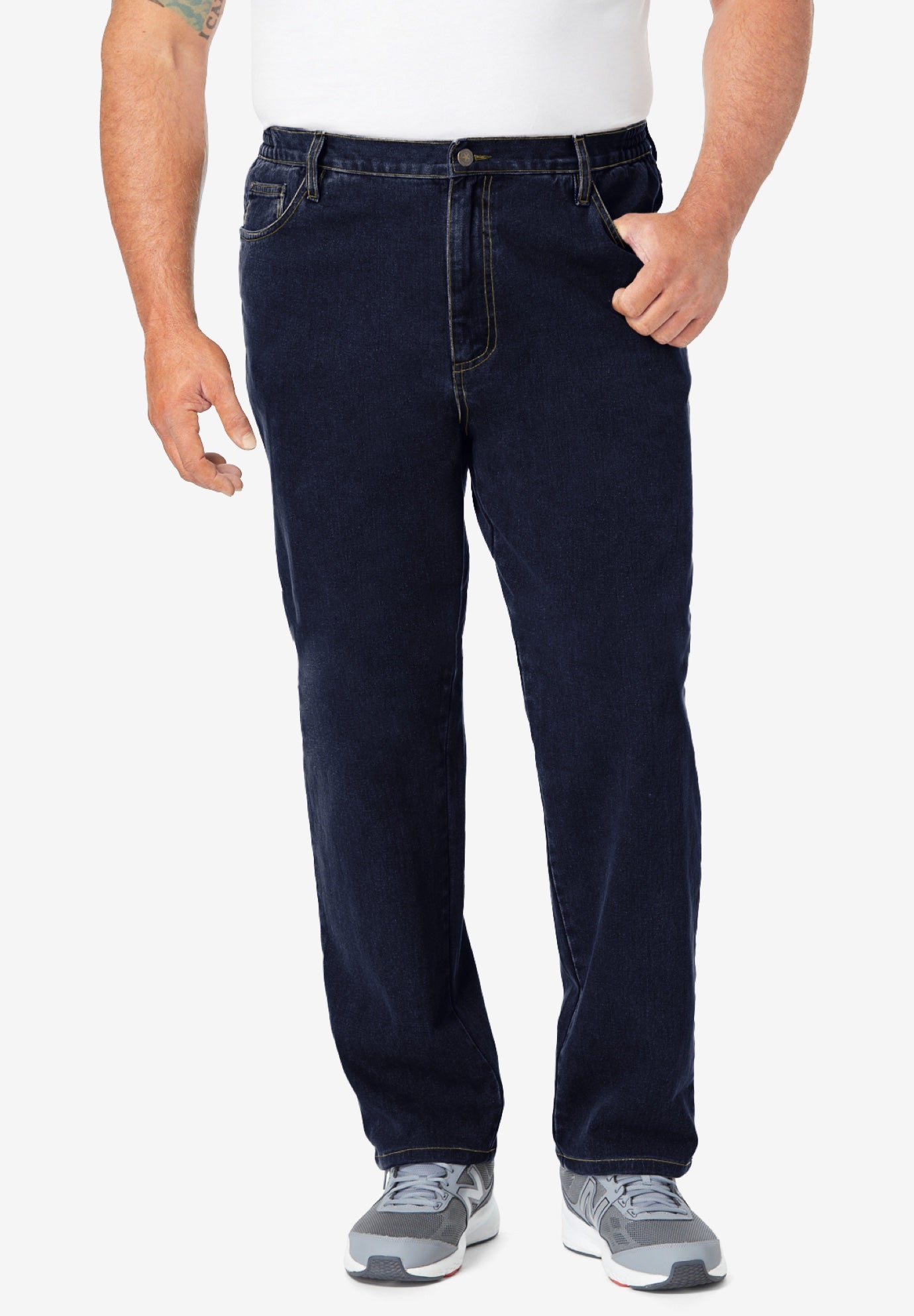 Straight-Fit Stretch 5-Pocket Jeans image number 0