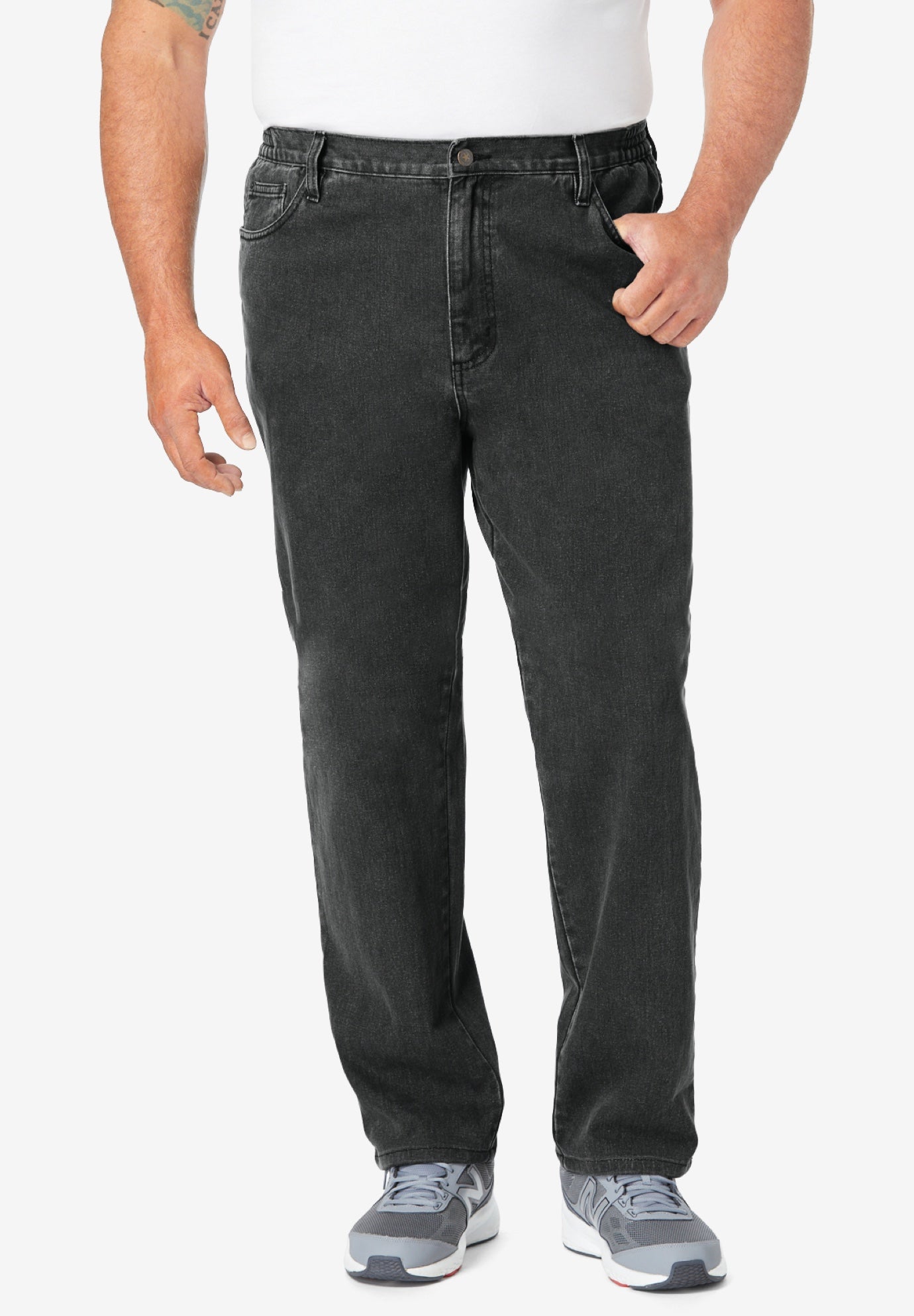 Straight-Fit Stretch 5-Pocket Jeans image number 0