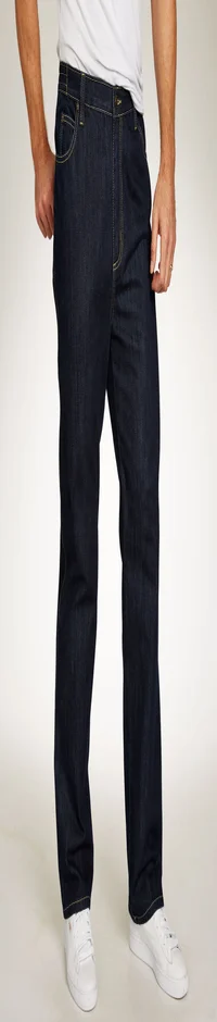 Loose-Fit Side Elastic 5-Pocket Jeans