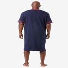 Short-Sleeve Jersey Henley Nightshirt image number null