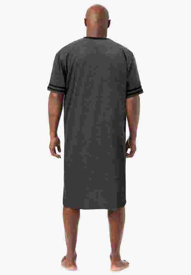 Short-Sleeve Jersey Henley Nightshirt image number 3
