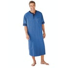 Short-Sleeve Jersey Henley Nightshirt image number null