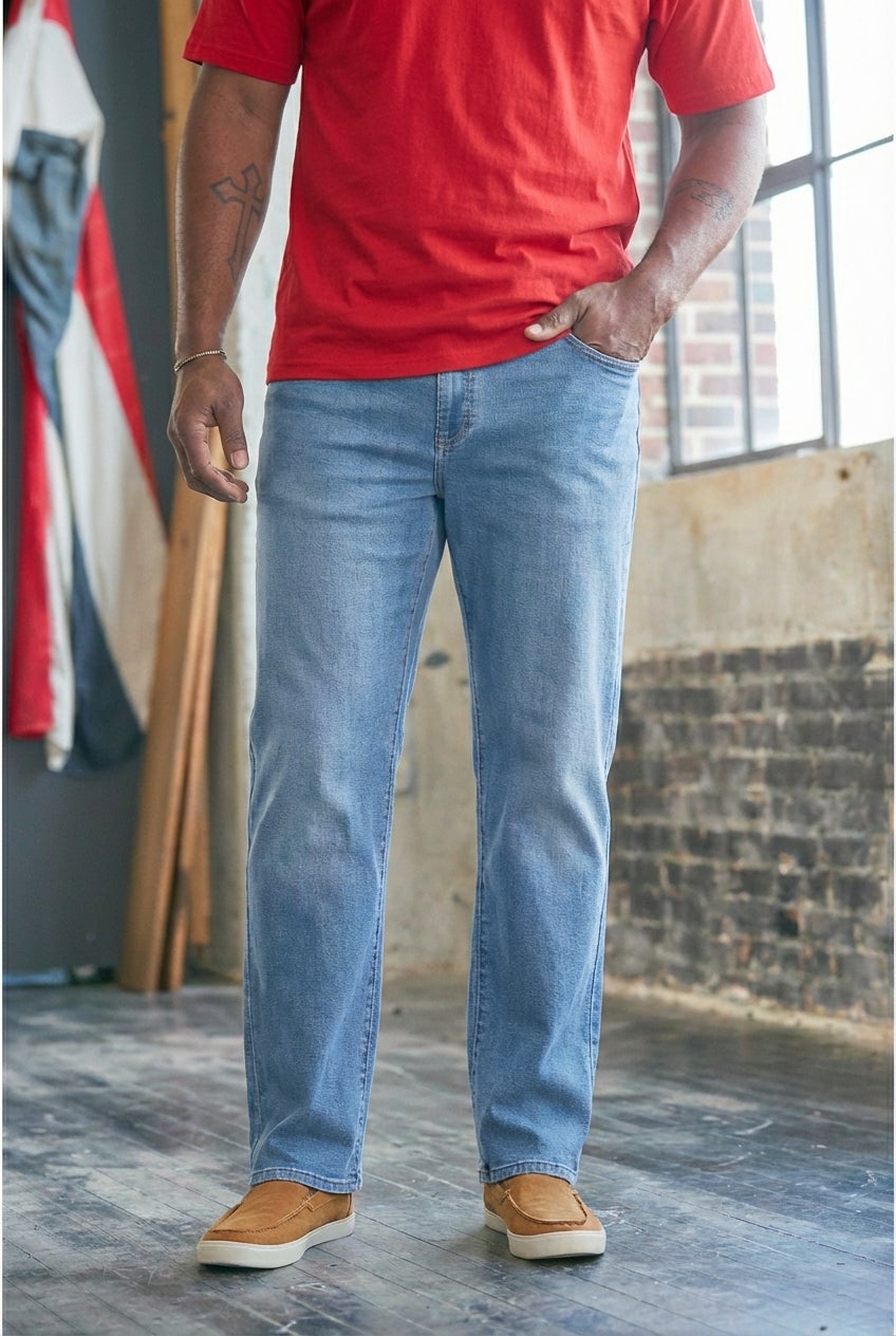 Liberty Blues&trade; Loose Fit 5-Pocket Stretch Jeans image number 0