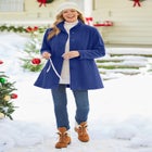 Fleece Swing Funnel-Neck Coat image number null