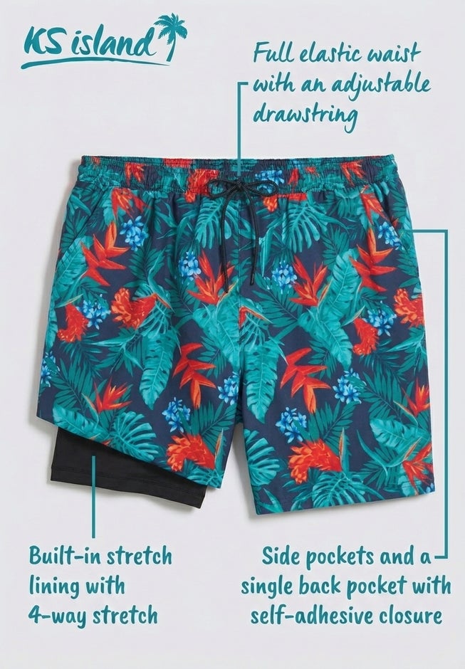5" Swim Shorts with Super Stretch Liner image number 1