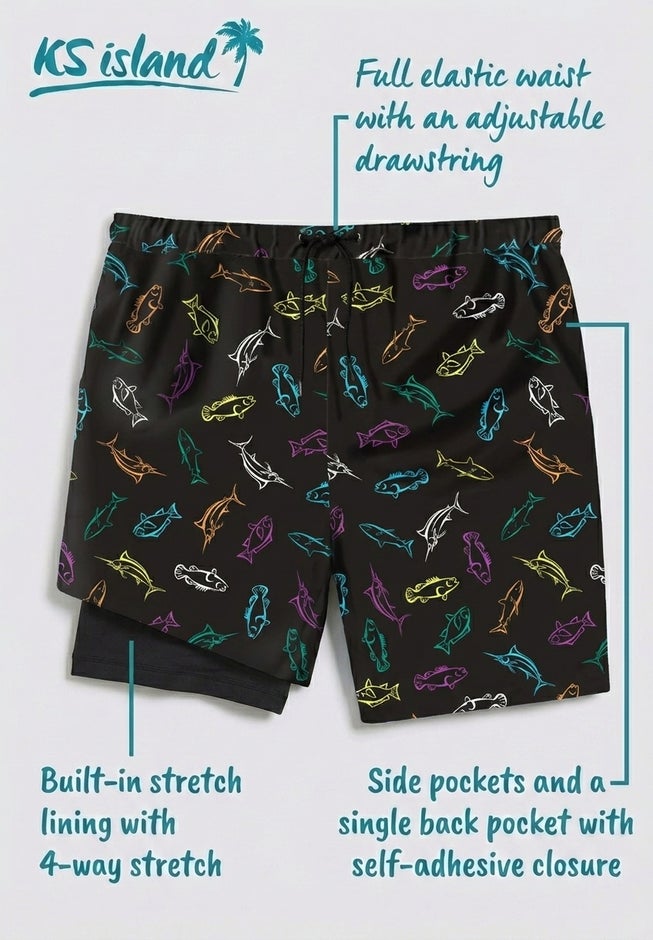 8" Swim Trunks with Super Stretch Liner image number 1