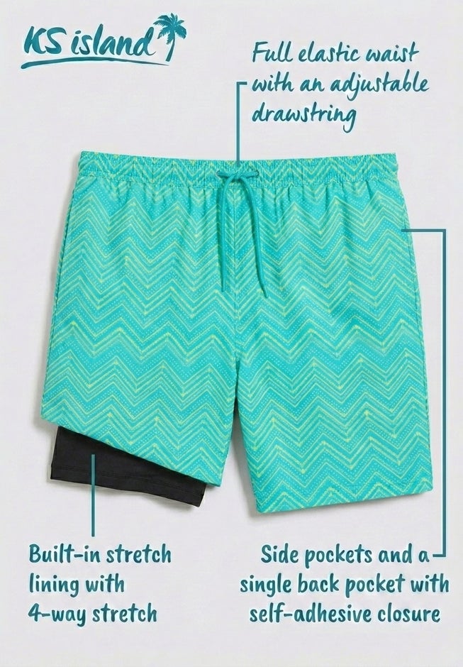 8" Swim Trunks with Super Stretch Liner image number 1