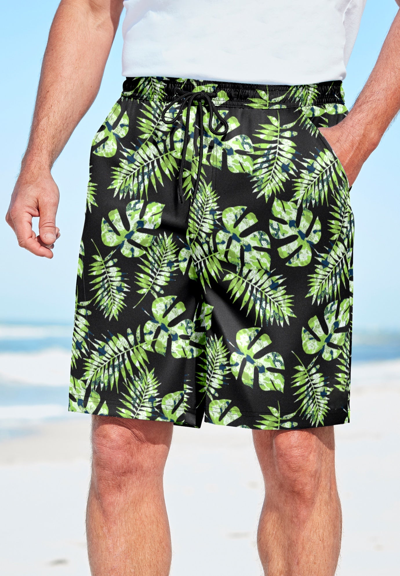 8" Swim Trunks with Super Stretch Liner image number 0