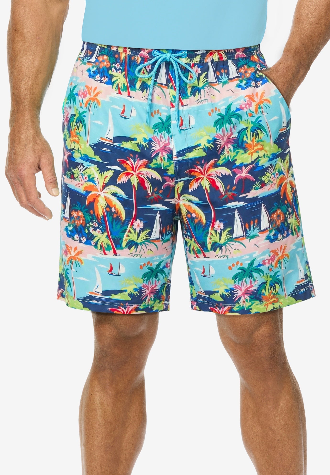 8" Swim Trunks with Super Stretch Liner image number 0