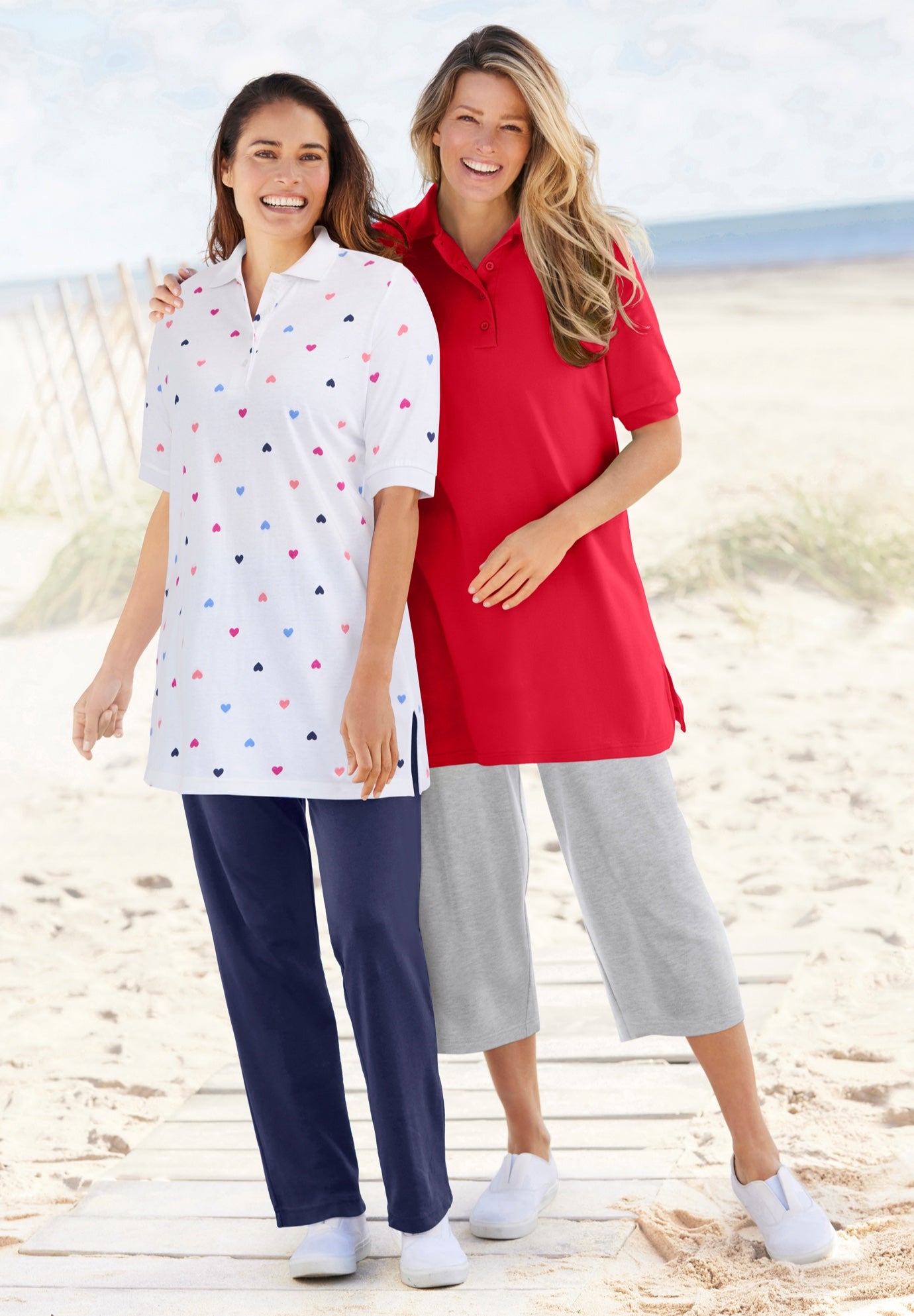 Elbow-Sleeve Polo Tunic image number 4