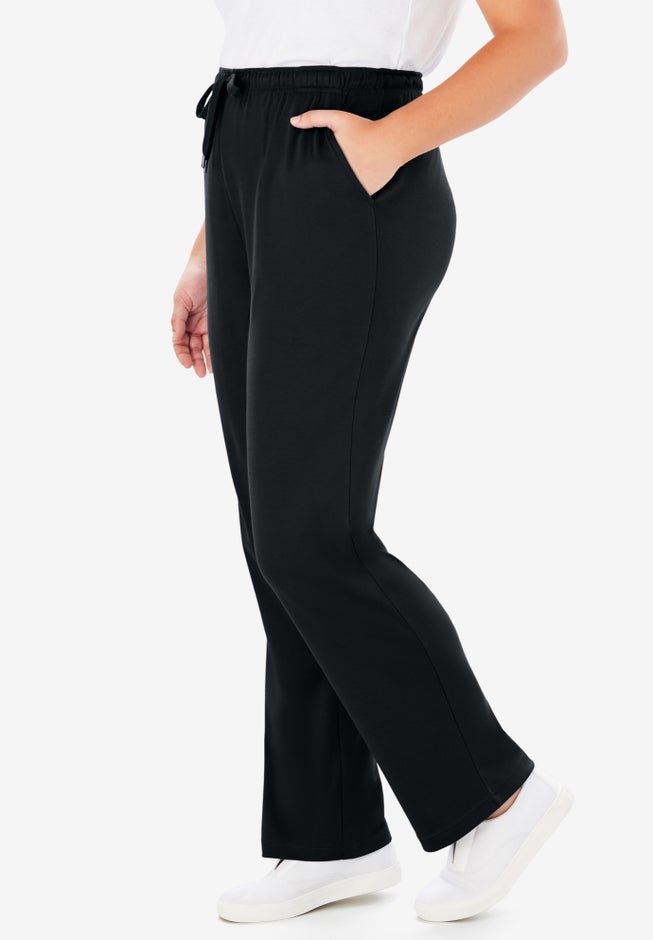 Sport Knit Straight-Leg Pull-On Pants image number 2