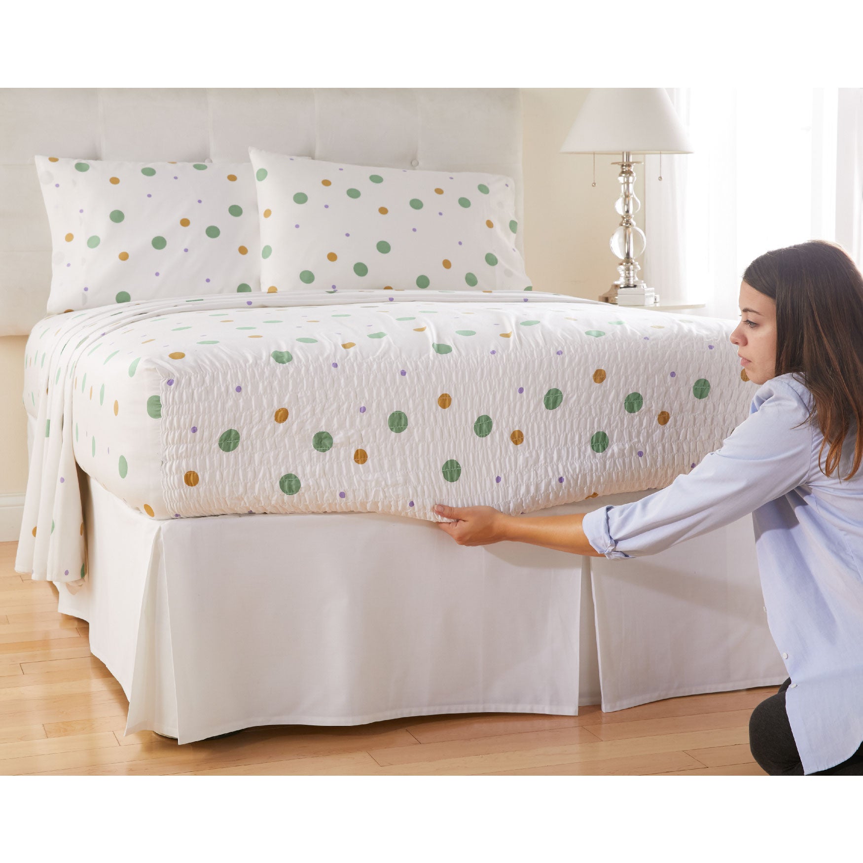 300 Thread Count Cotton Printed Bed Tite&trade; Sheet Set image number 0