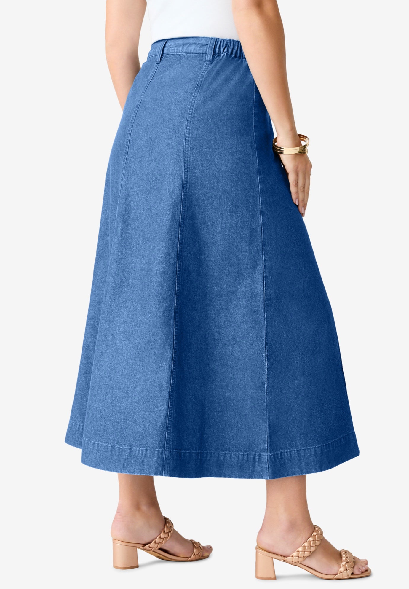 Plus Size 24/7 Stretch A Line Maxi Skirt image number 2