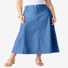 Plus Size 24/7 Stretch A Line Maxi Skirt image number null