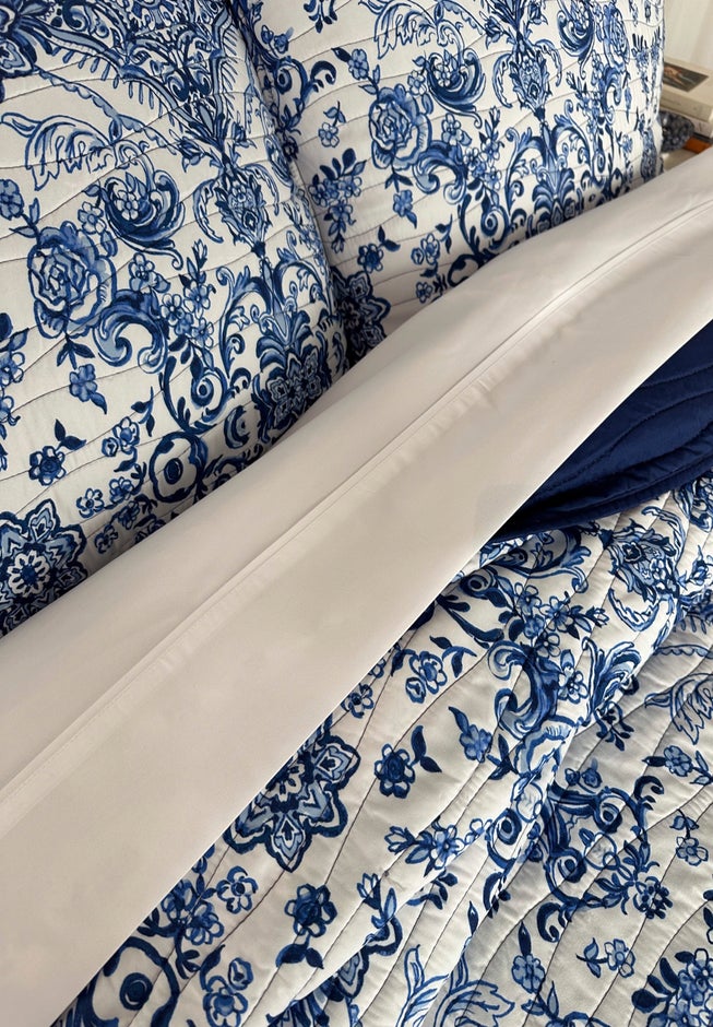 Blue Porcelain 3-Pc. Bedspread Set image number 2