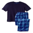 Jersey Knit Plaid Pajama Set image number null