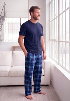 Jersey Knit Plaid Pajama Set