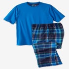 Jersey Knit Plaid Pajama Set image number null