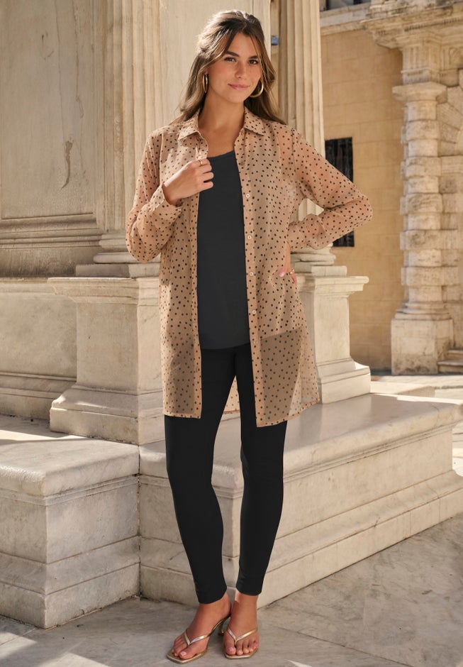 Plus Size Ankle Length Essential Stretch Legging image number 7