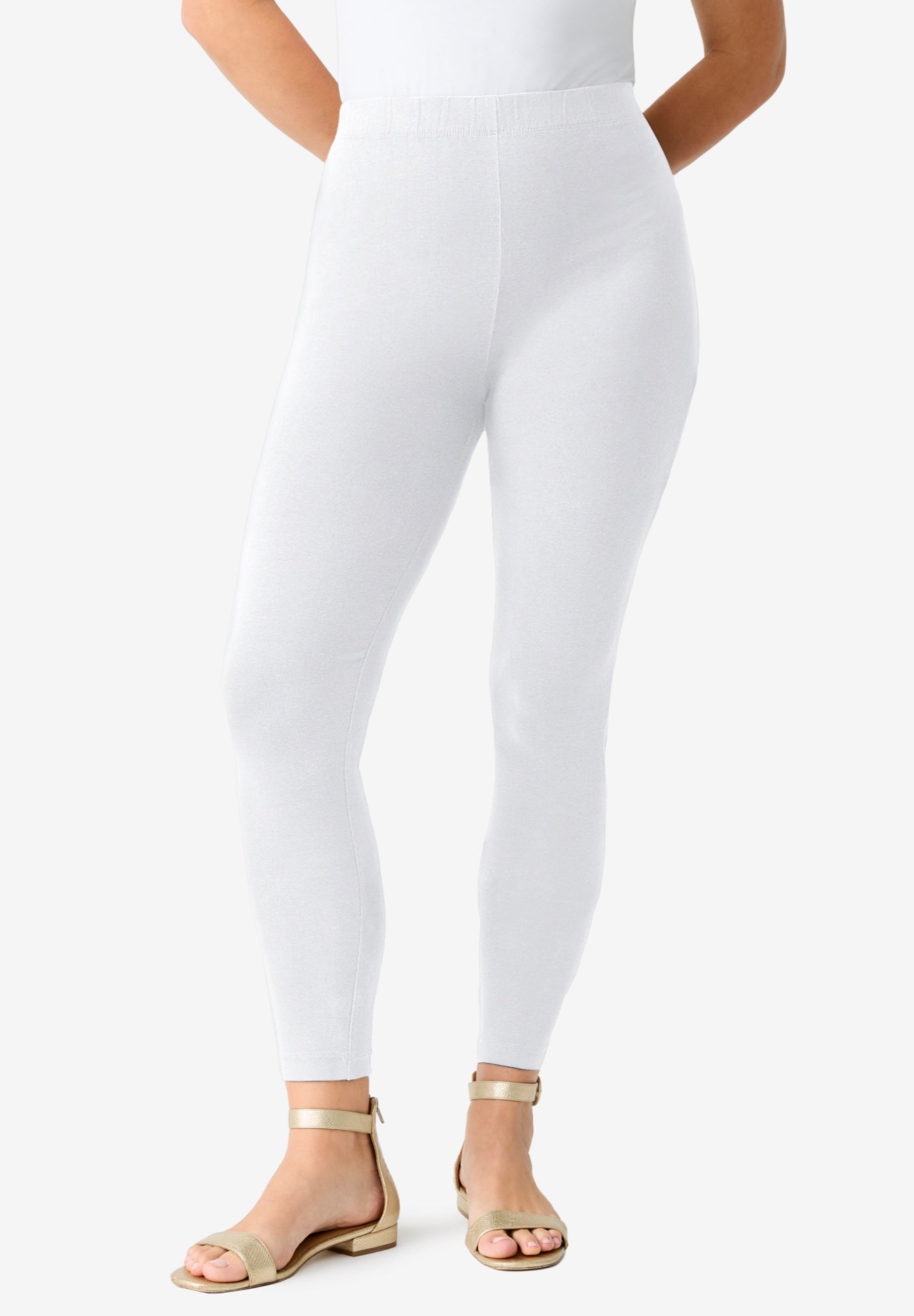 Plus Size Ankle Length Essential Stretch Legging image number 0