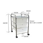 3-Drawer Rolling Storage Cart image number null