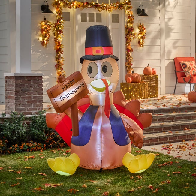 6'H Inflatable Thanksgiving Turkey image number 0