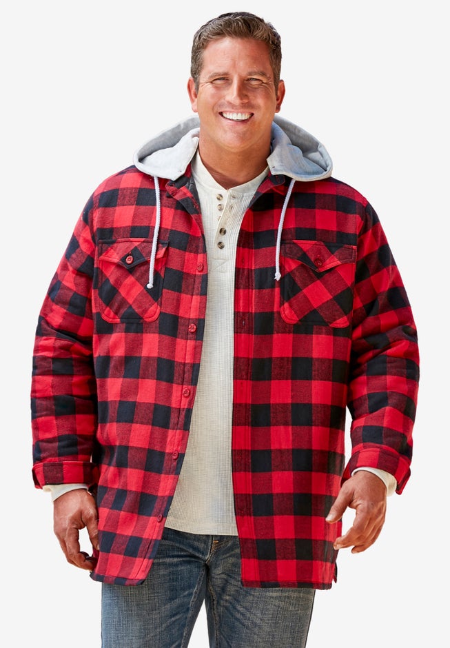 Removable Hooded Shirt Jacket image number 3