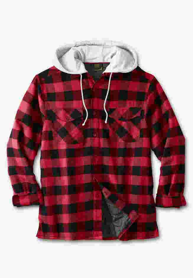 Removable Hooded Shirt Jacket image number 0