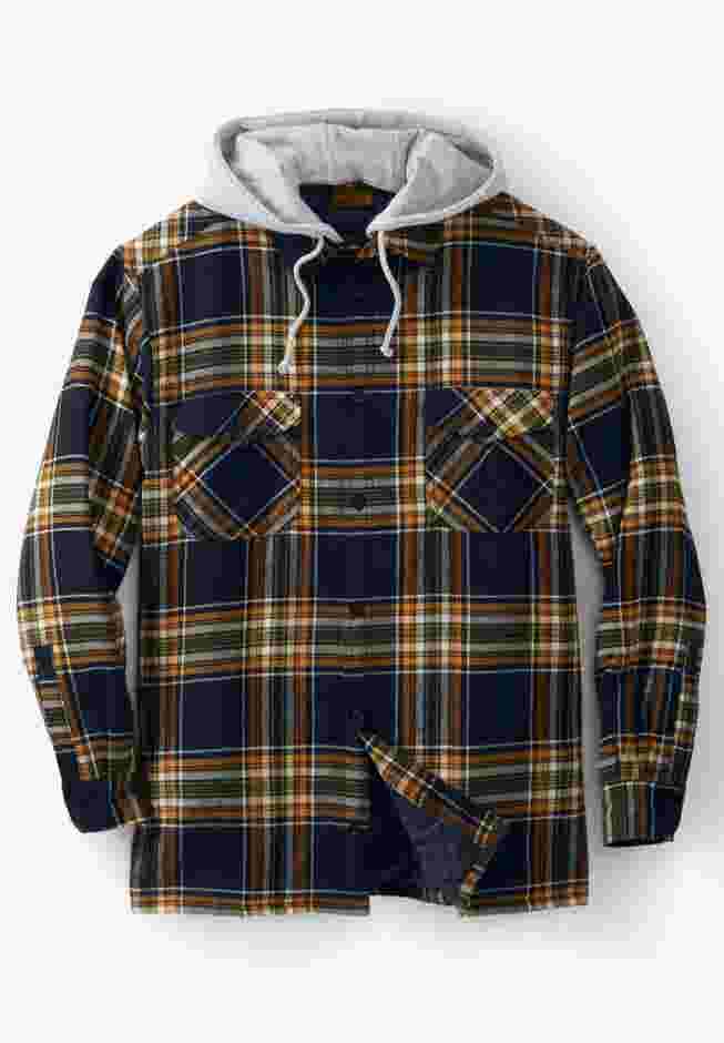 Removable Hooded Shirt Jacket image number 0