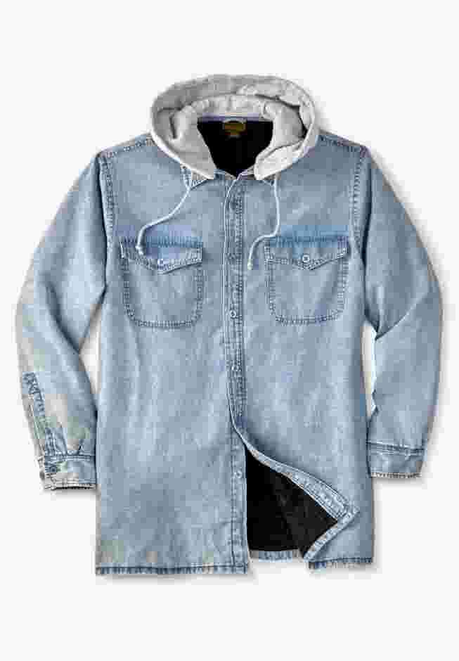 Removable Hooded Shirt Jacket image number 0