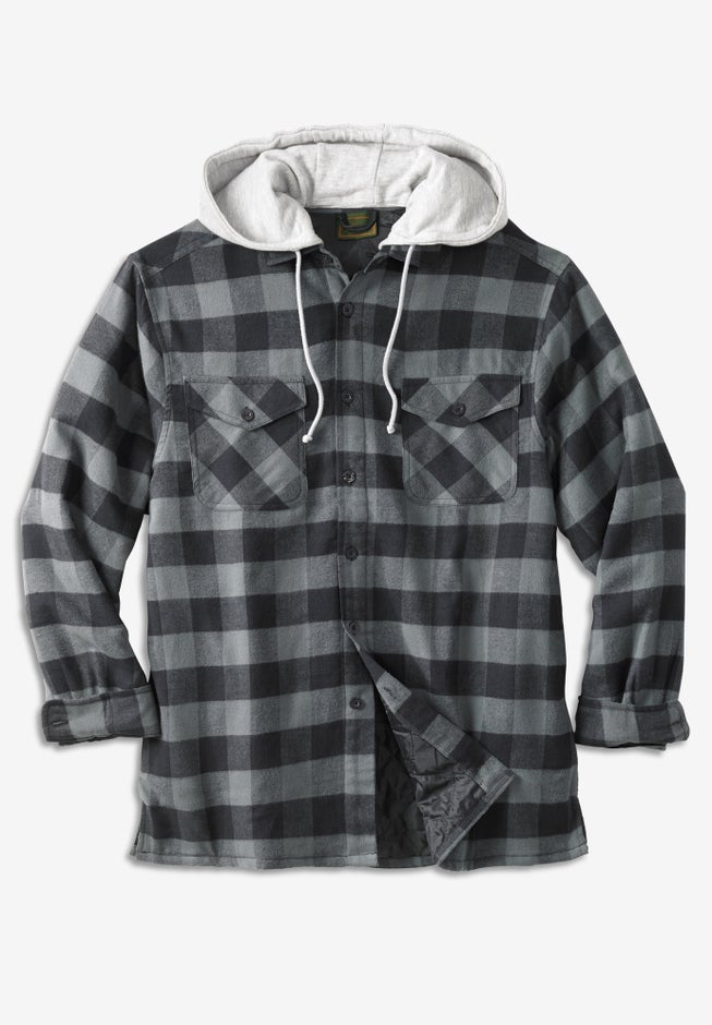 Removable Hooded Shirt Jacket image number 0