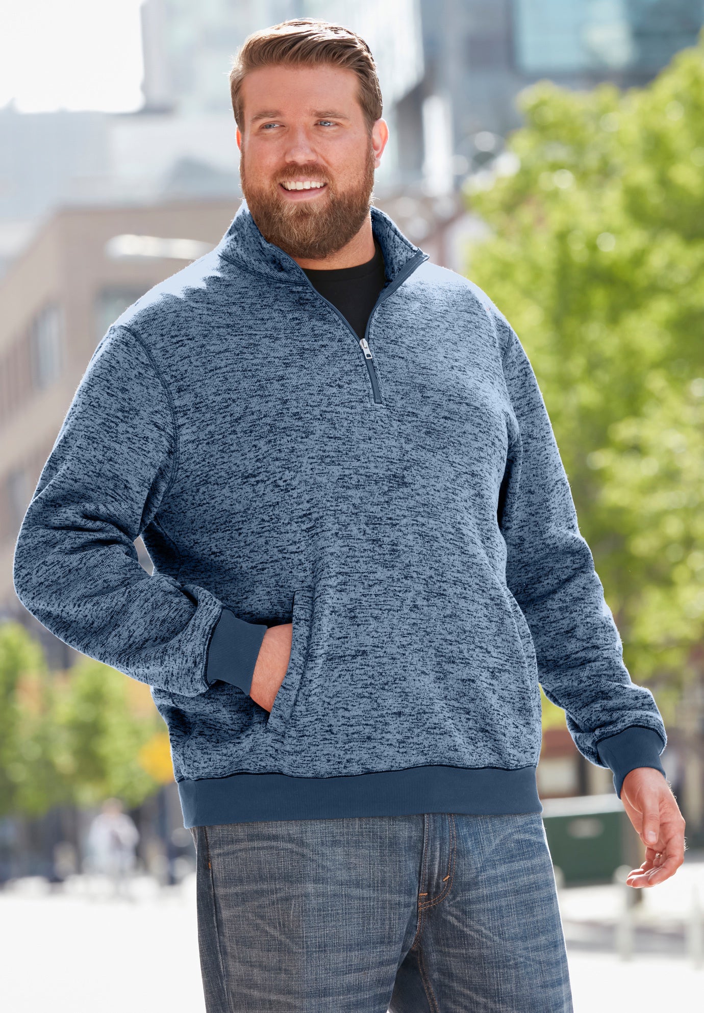 Quarter Zip Fleece Sweater image number 4