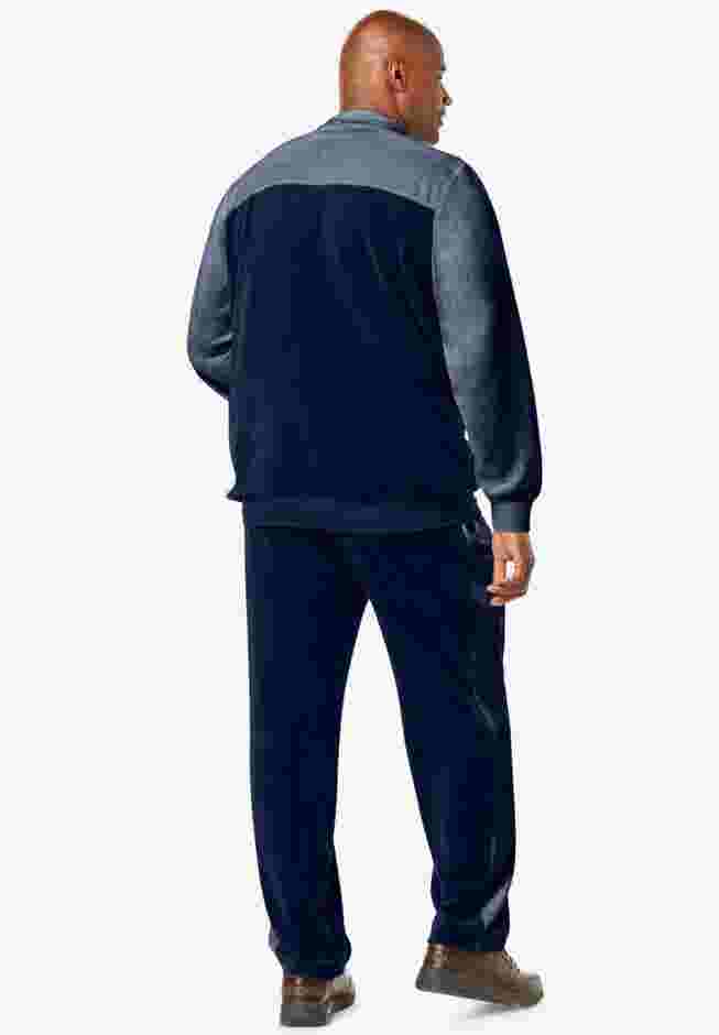 Colorblock Velour Tracksuit image number 1
