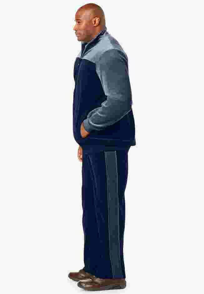 Colorblock Velour Tracksuit image number 2