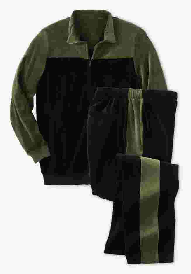 Colorblock Velour Tracksuit image number 0