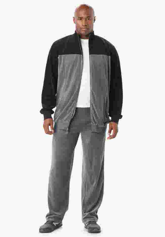Colorblock Velour Tracksuit image number 0