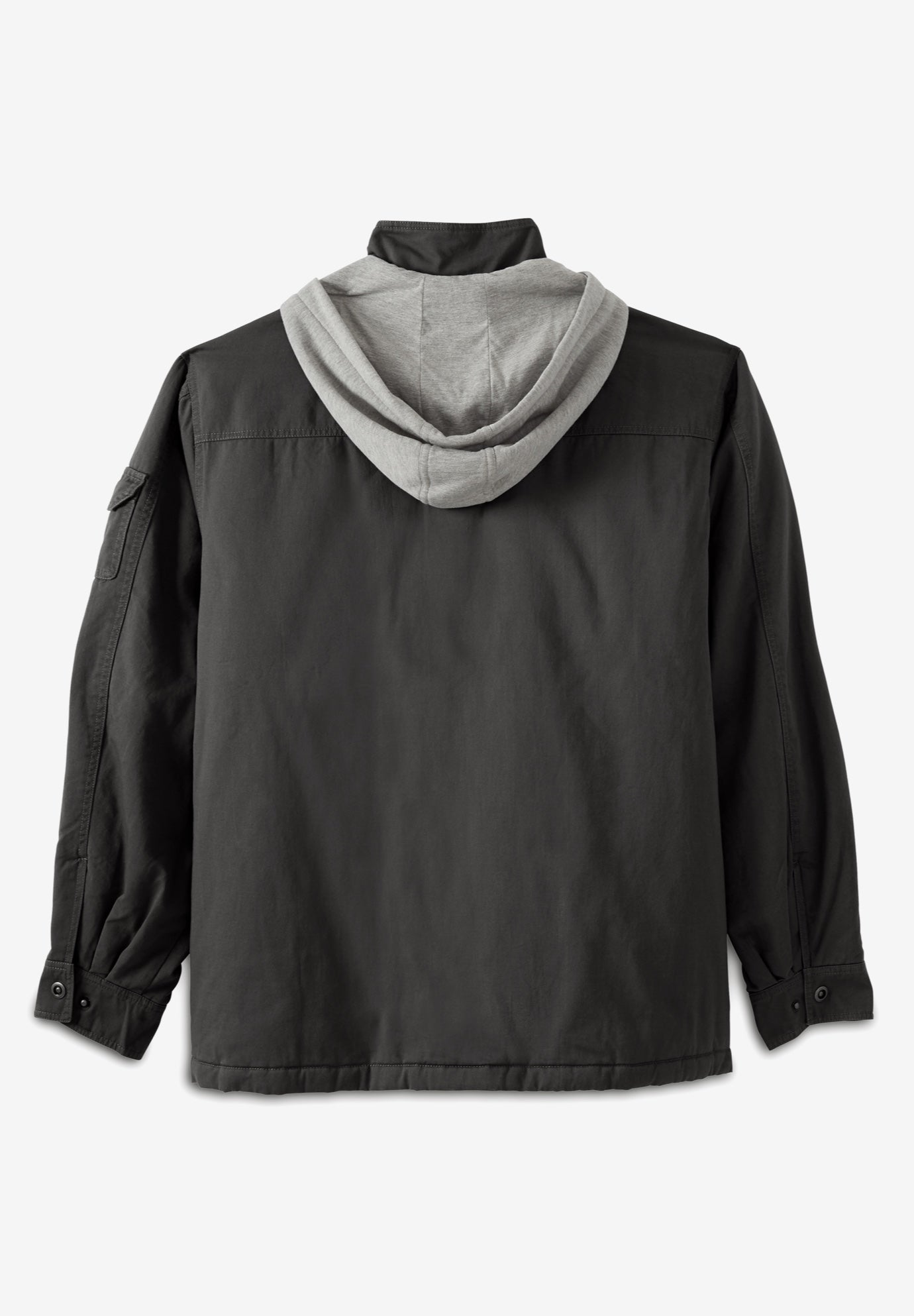 Utility Jacket with Removable Hood – Multi-Pocket, Black