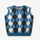 V-Neck Argyle Sweater Vest image number null
