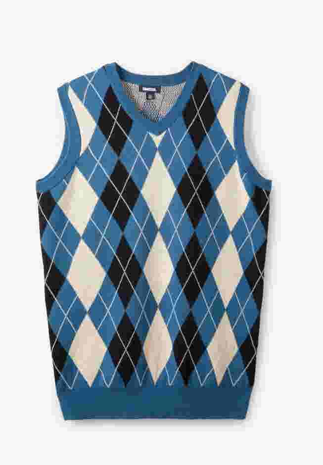 V-Neck Argyle Sweater Vest image number 0