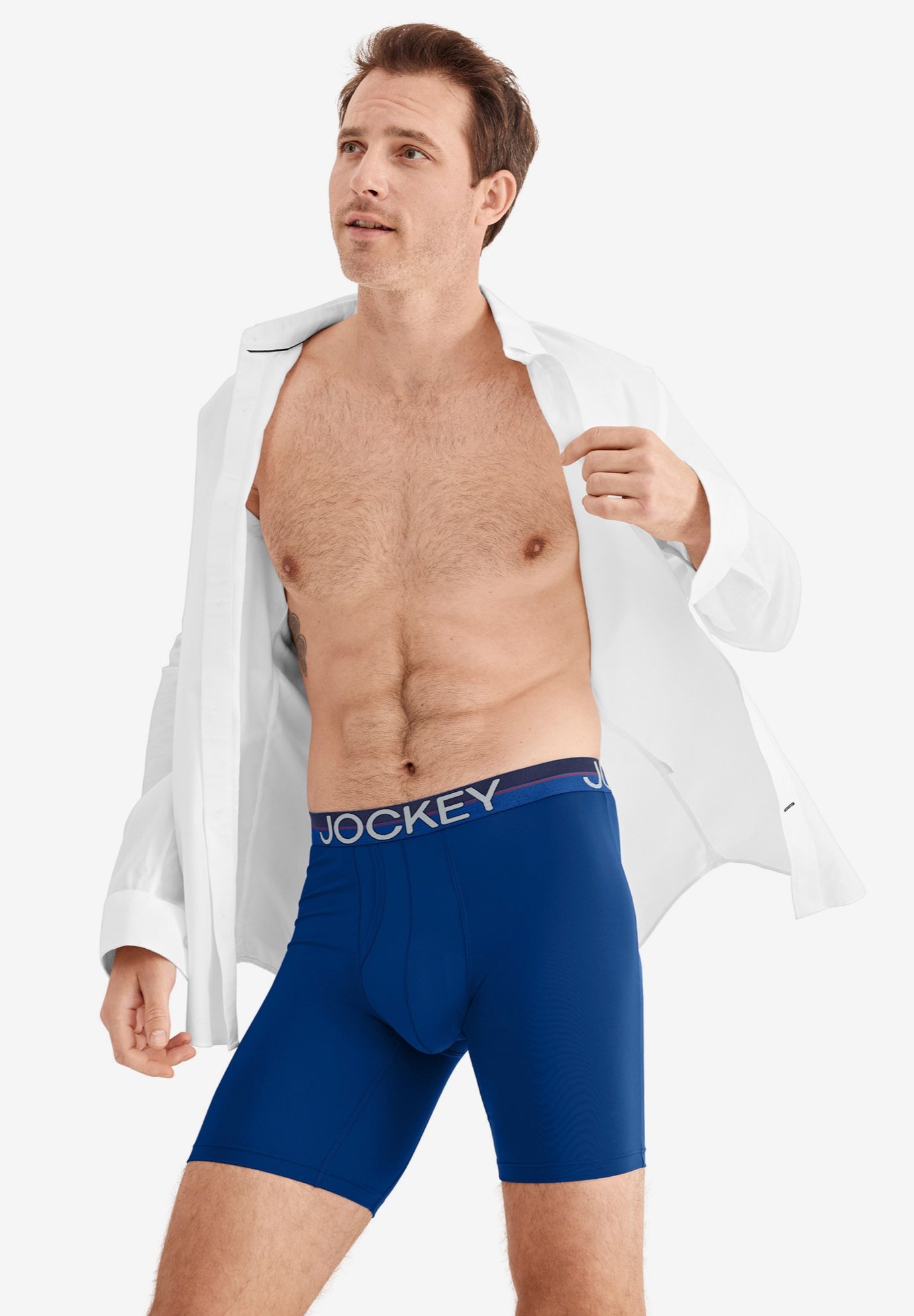 Jockey Infinite Cool Microfiber Stretch 8" Long Leg Boxer Brief - 2 Pack image number 4