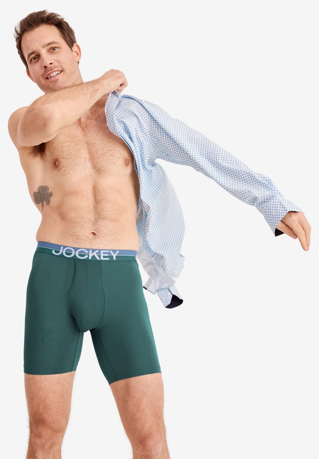 Jockey Infinite Cool Microfiber Stretch 8" Long Leg Boxer Brief - 2 Pack image number 4
